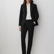 Limitless Black Mid-Rise Long Slim-Leg Signature Fit Pant