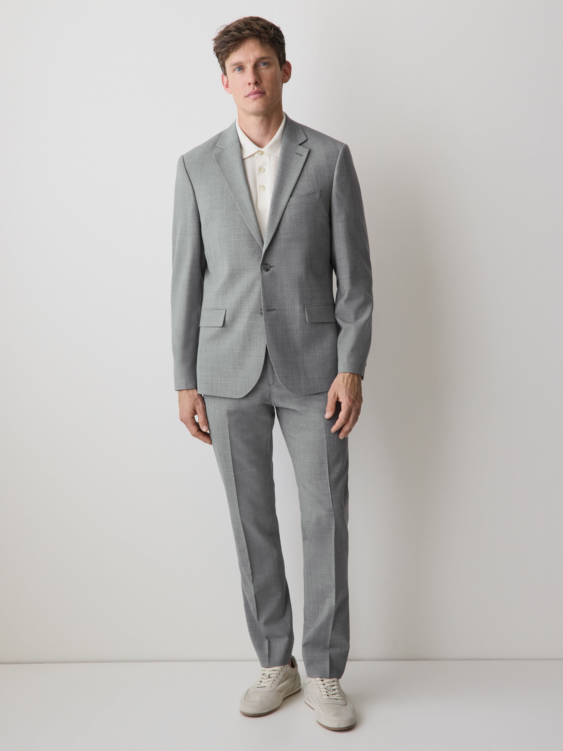 Slim Fit Wool Blend Blazer