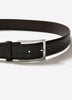 Leather Belt with Crocodile-Skin Pattern