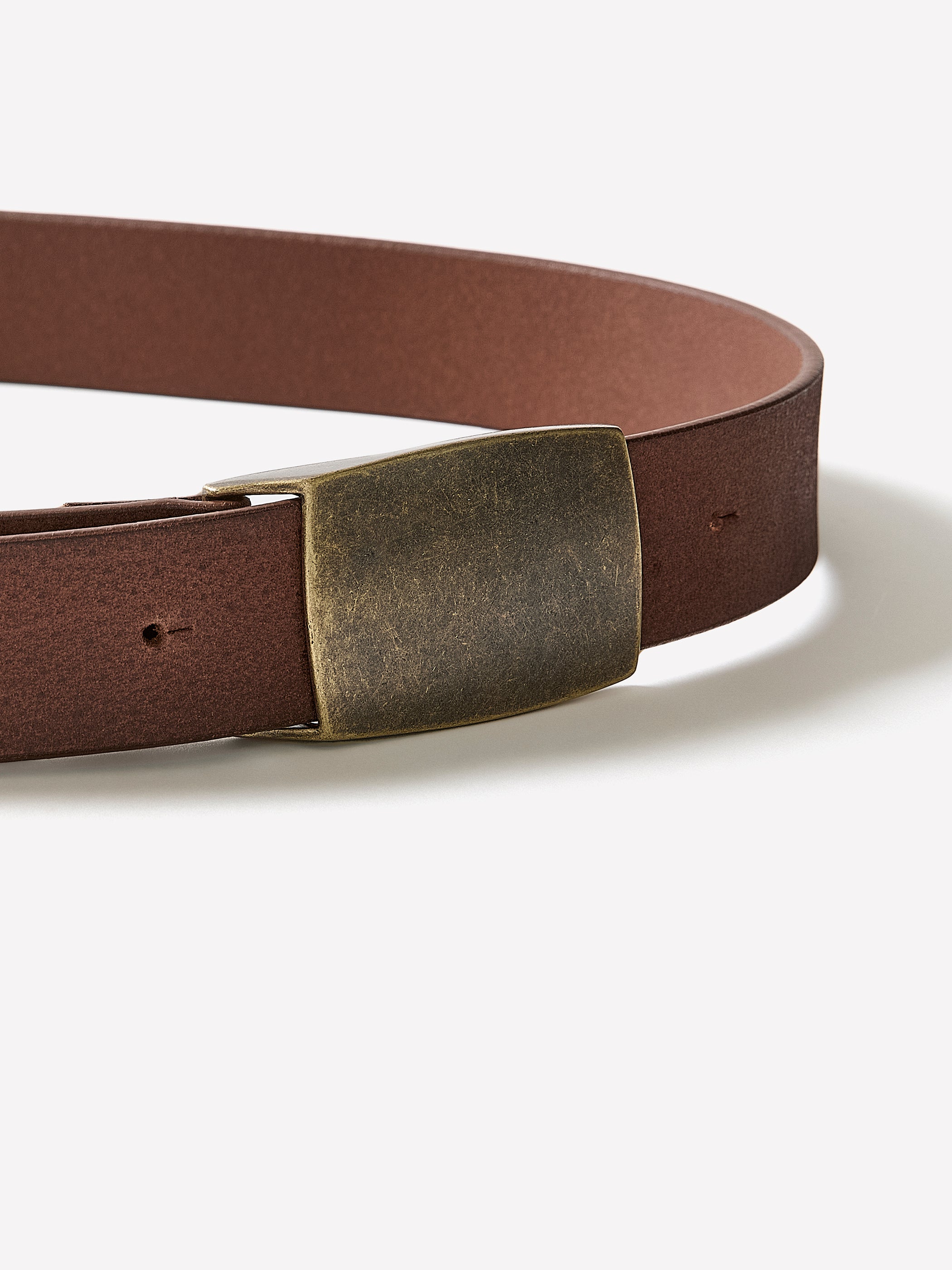 Leather Belt 33mm Width Casual Style