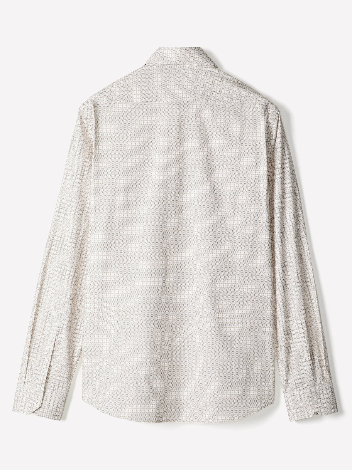 Tailored-Fit Dress Shirt with Geo Floral Pattern