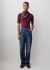 Fitted Cotton Modal Knit Pullover with Crew Neck