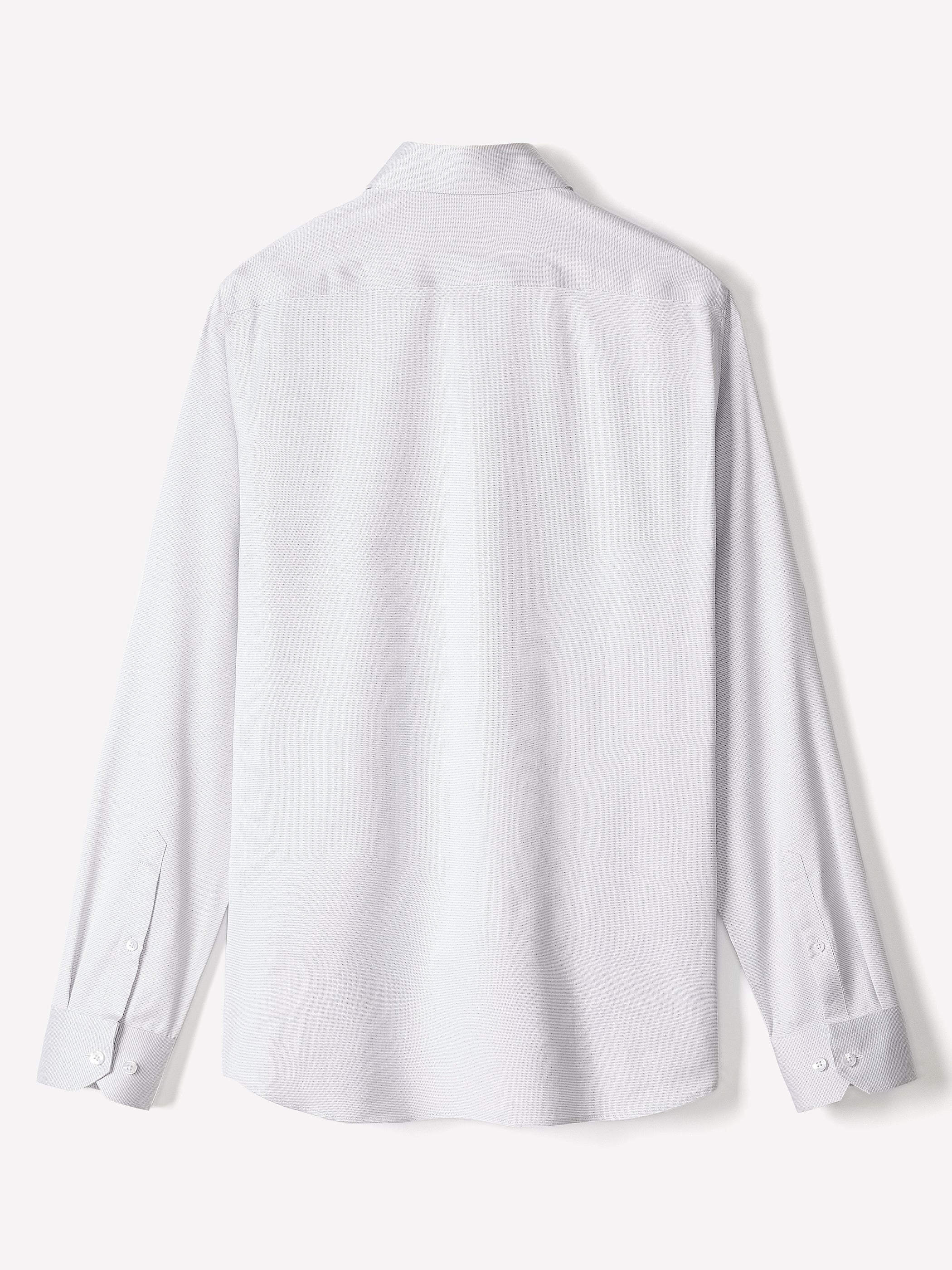 Tailored Cotton Shirt with Stand Collar