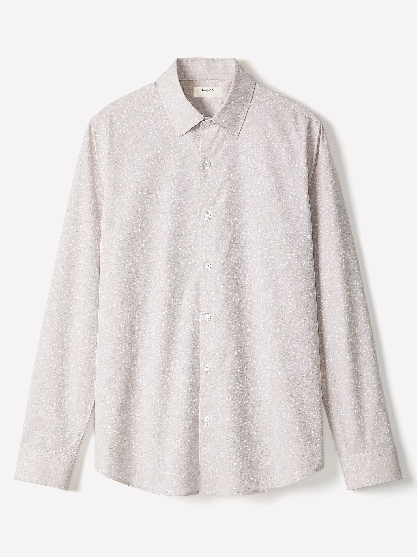 Slim-Fit Dress Shirt with Floral Pattern