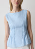 Woven Blouse Ramie Lyocell Blend
