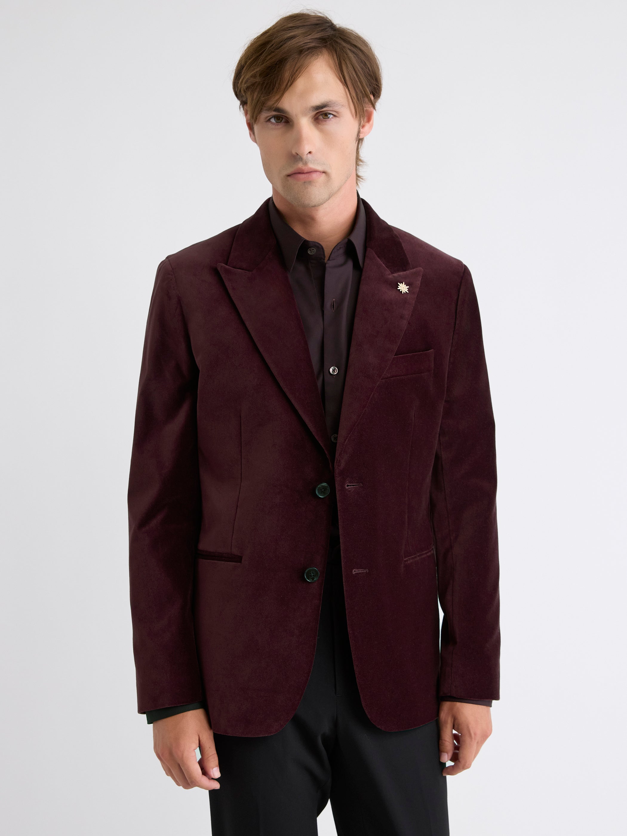 Tailored Fit Velvet Suit Blazer