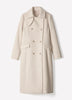 Wool Blend Double Breasted Coat