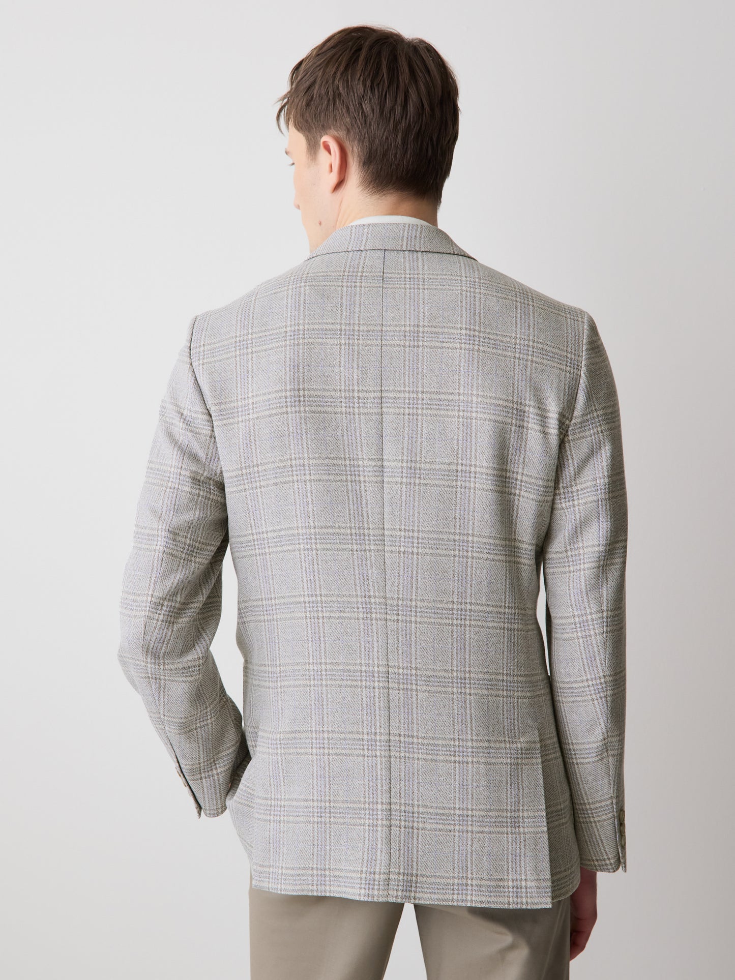 Slim Fit Plaid Blazer