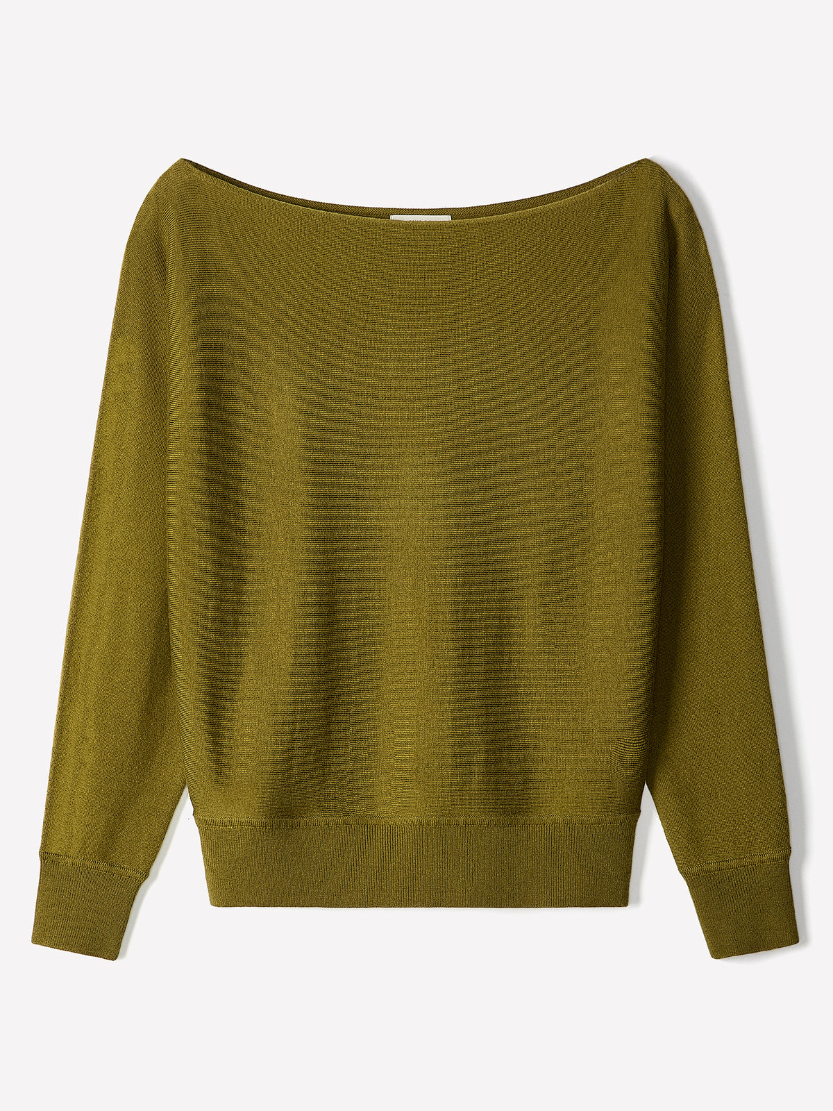 Long-Sleeve Off-the-Shoulder Merino-Wool Sweater