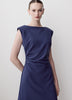 Robe Courte Sans Manches à Col Rond