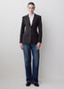 Woven Stretch Hourglass Blazer Two Button