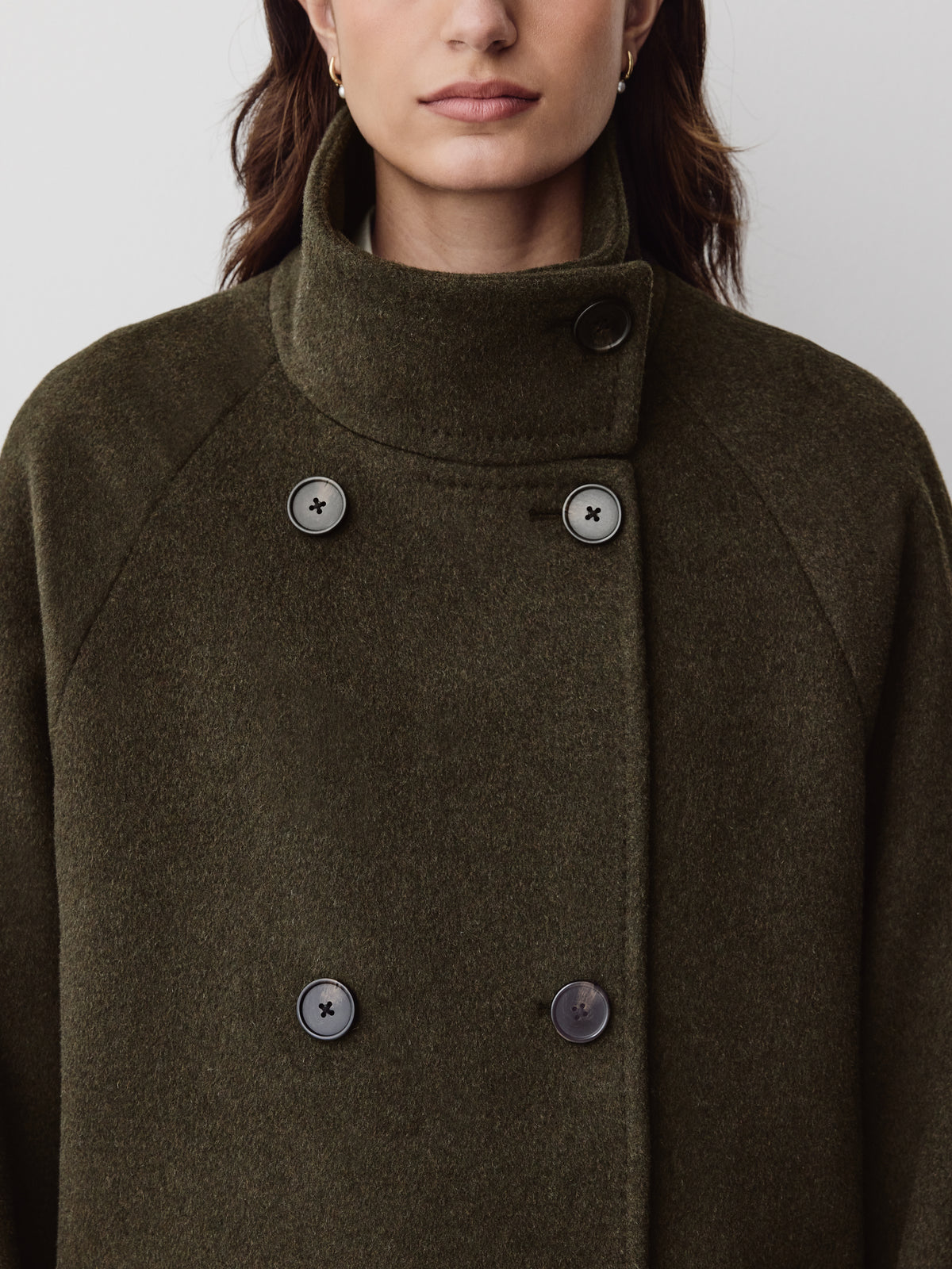Classic Wool-Blend Double-Breasted Coat