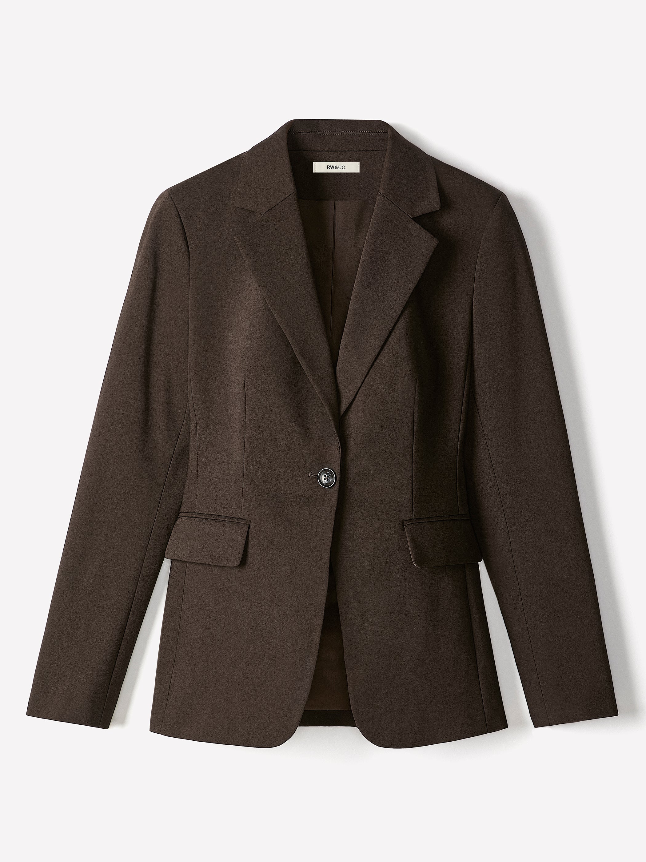 One-Button Fitted Blazer