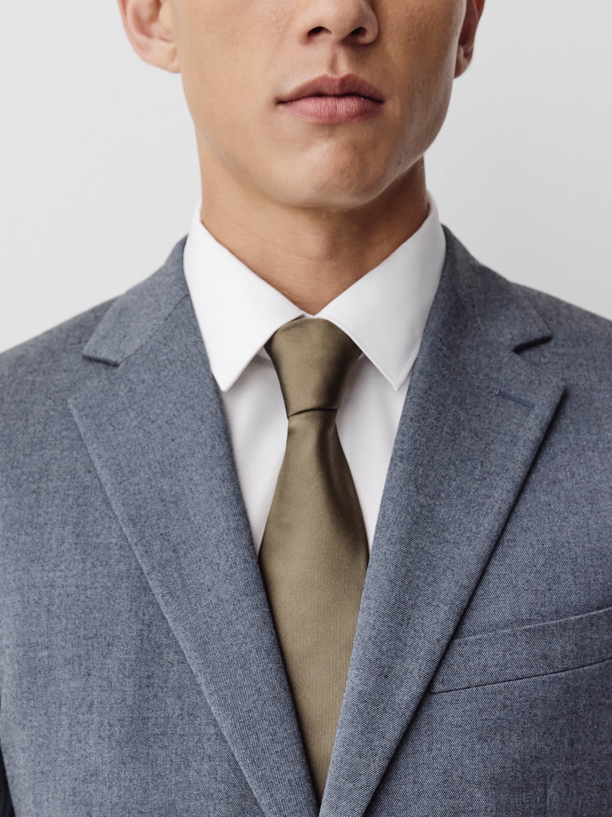 Woven Tailored Blazer in Brushed Med Blue