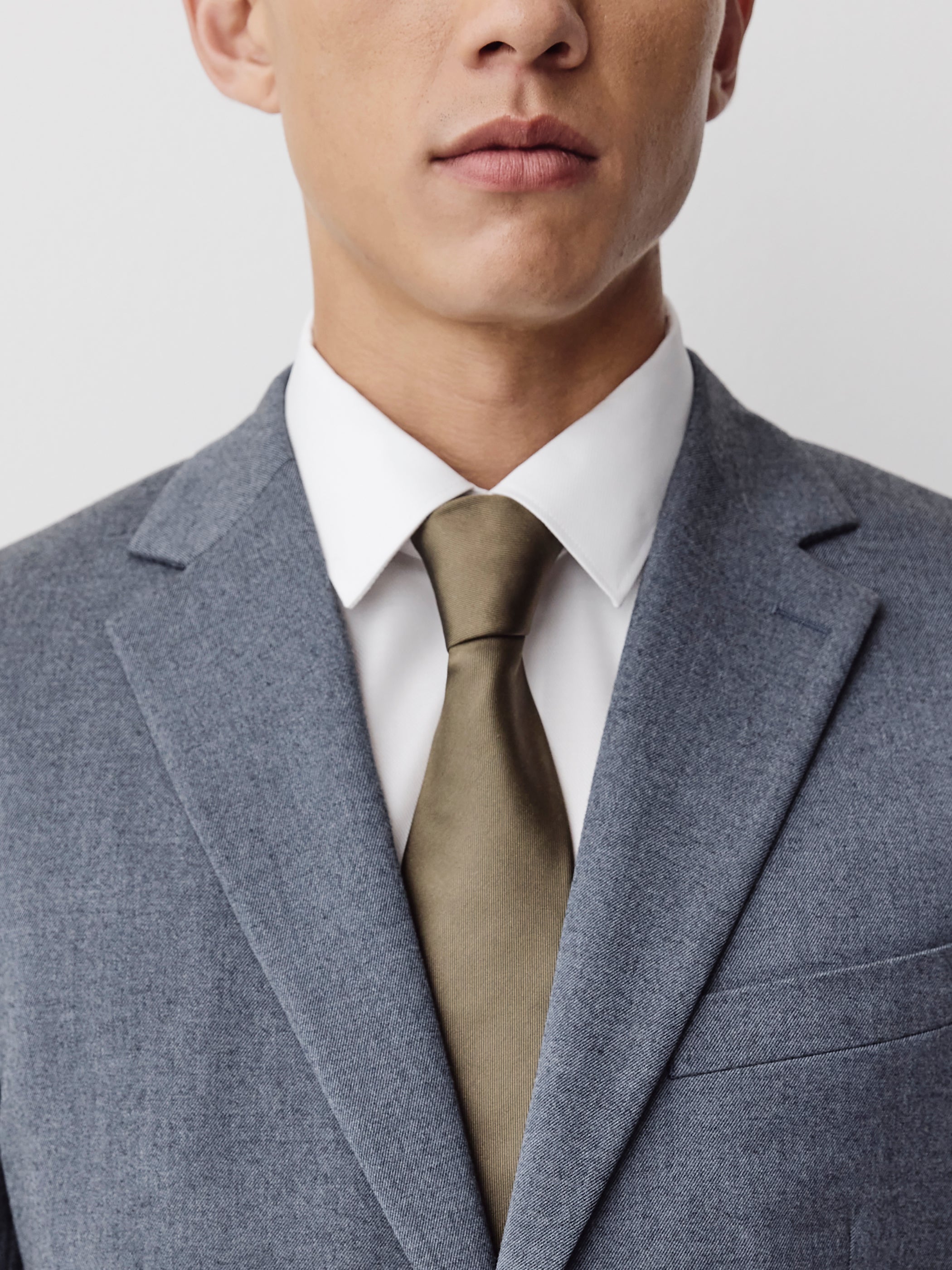 Woven Tailored Blazer in Brushed Med Blue