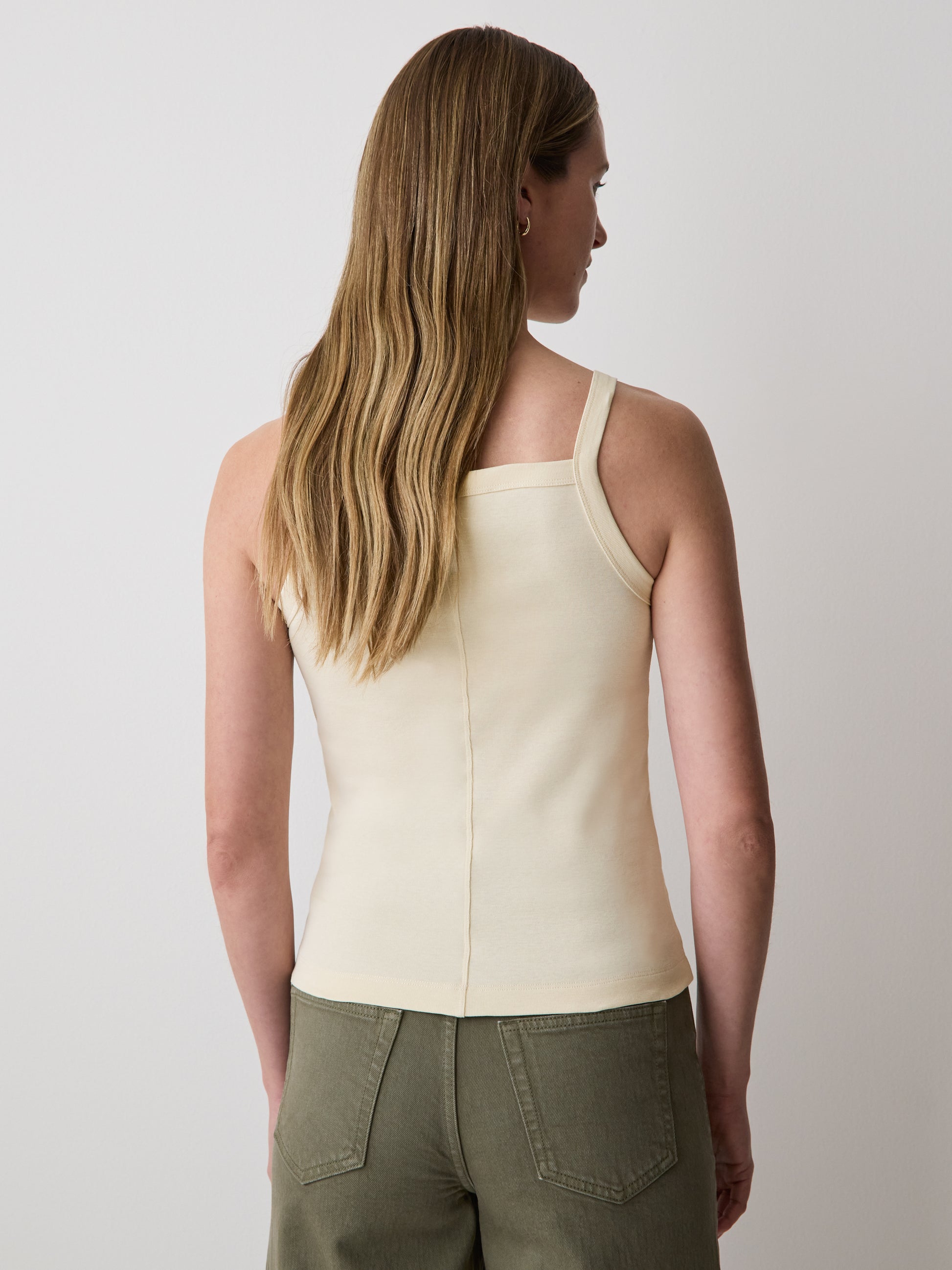 Knit Tank Top Squared Neck Organic Cotton