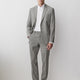 Slim-Fit Checkered Grey Suit Pant