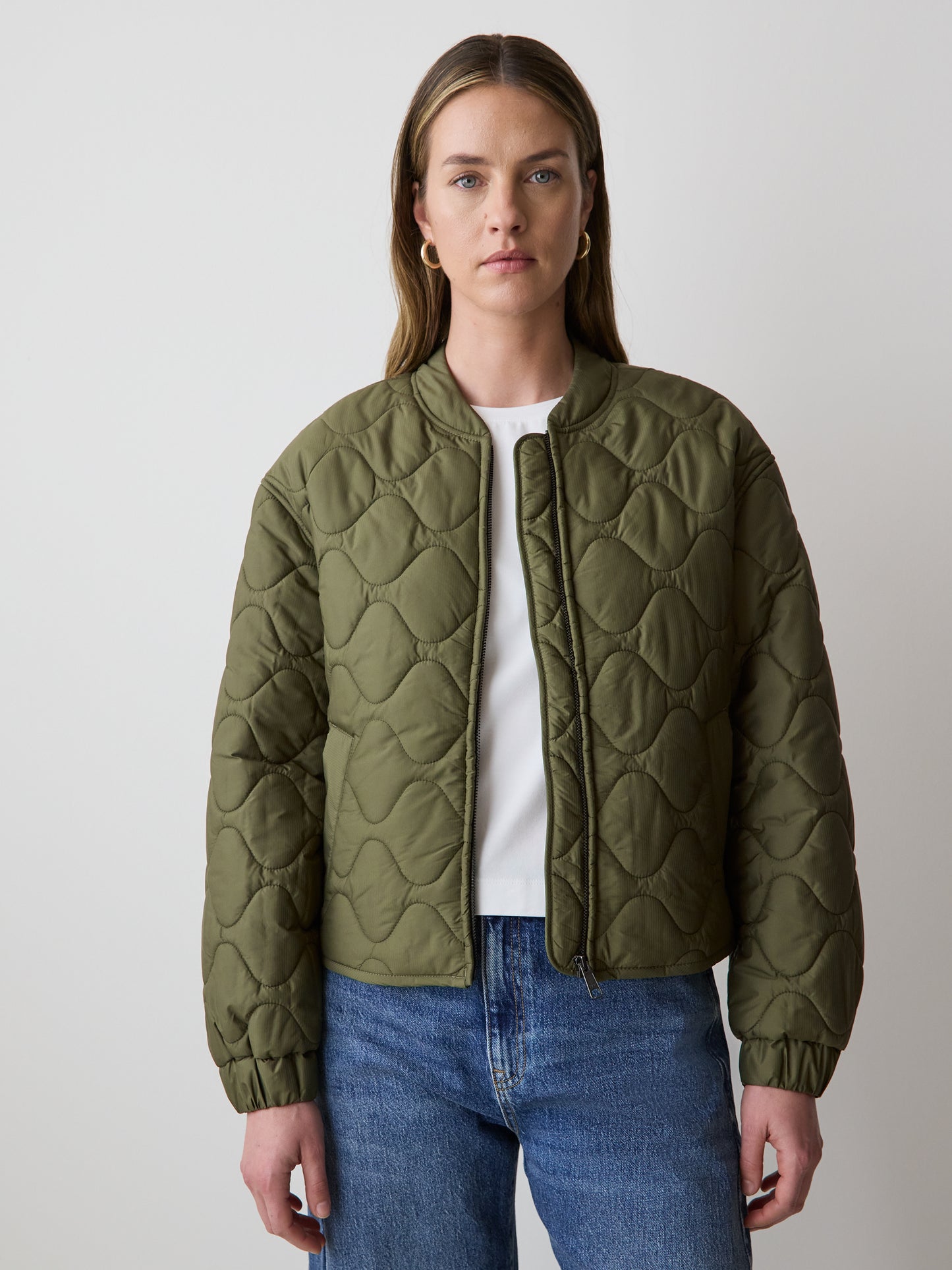 Quilted Bomber Jacket