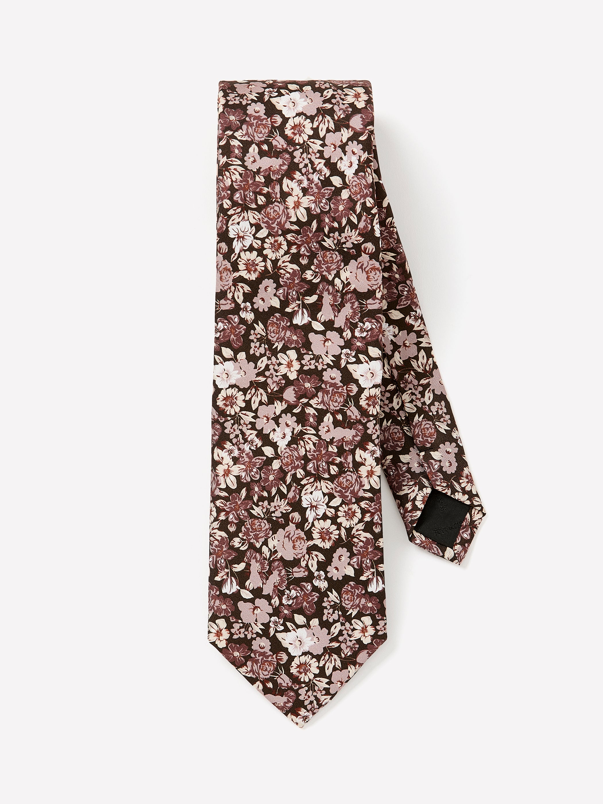 Woven Silk Floral Print Tie