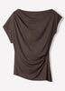 Off-Shoulder Knit Top in Silk Jersey