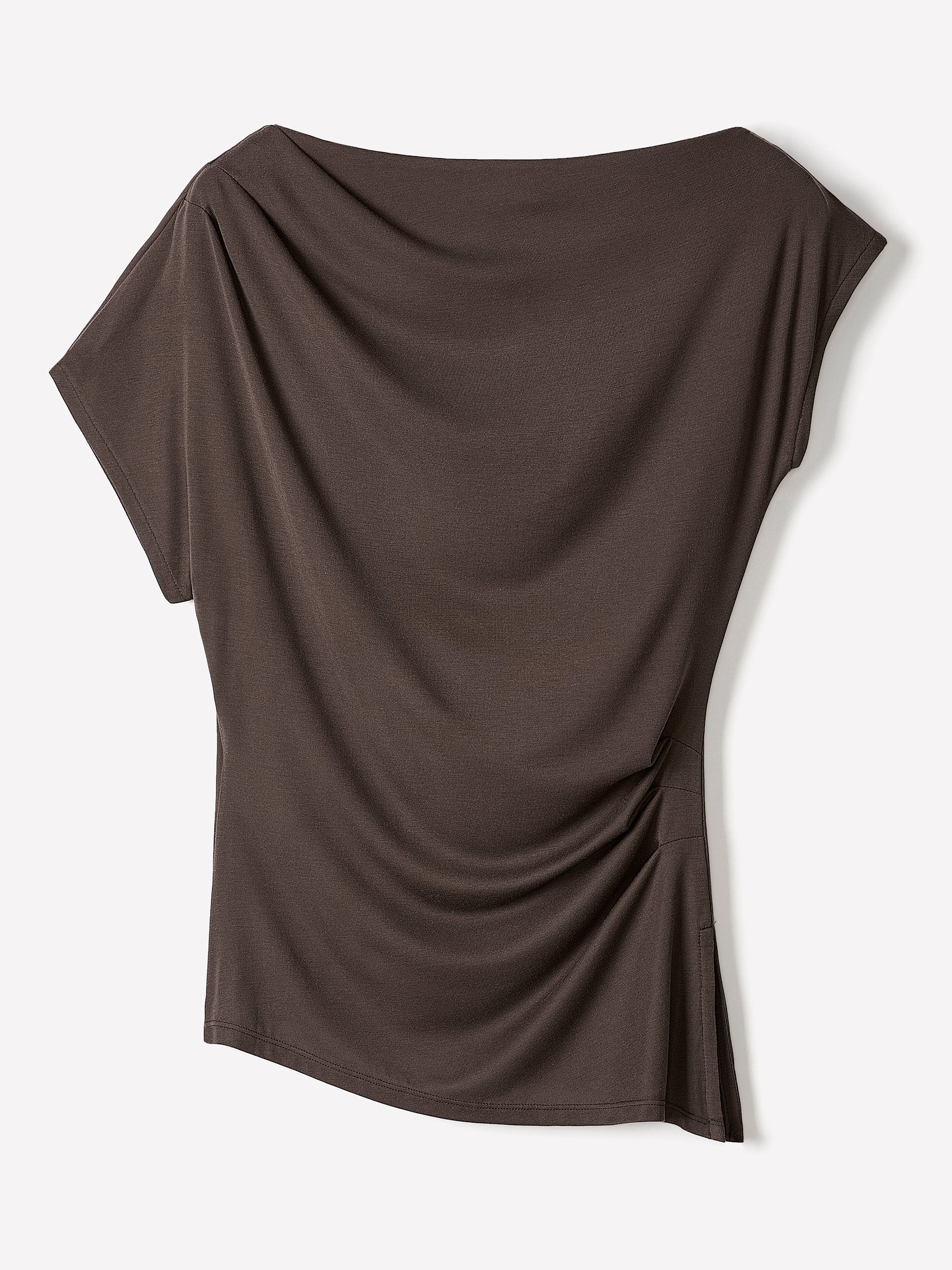 Off-Shoulder Knit Top in Silk Jersey