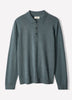 Merino Wool Knit Polo Sweater Long Sleeve
