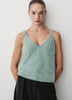 V-Neck Hairy Merino Tank