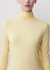 Knit Pullover Fitted Stretch Viscose Mock Neck