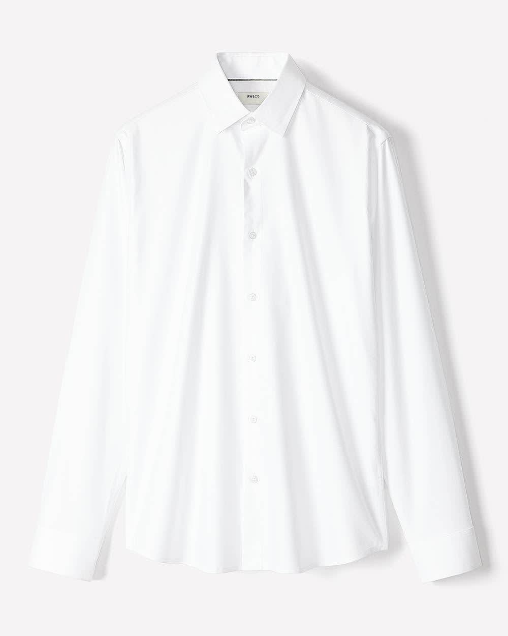 Slim Fit Knit-Like Dress Shirt