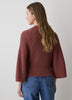 Wide-Sleeve Crew-Neck Merino-Blend Sweater