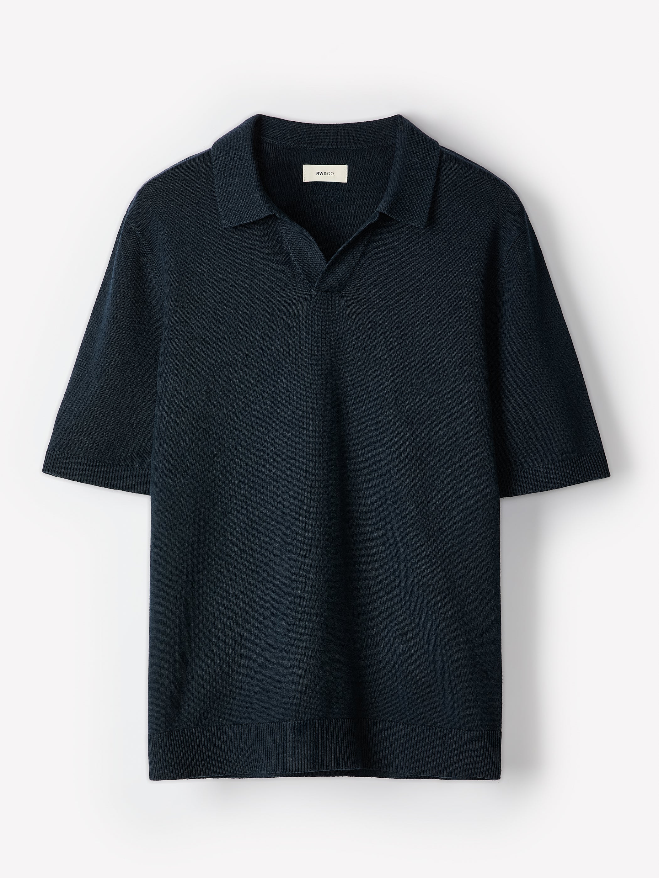 Linen-Blend Short-Sleeve Polo