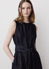 Sleeveless Belted Midi Denim Dress