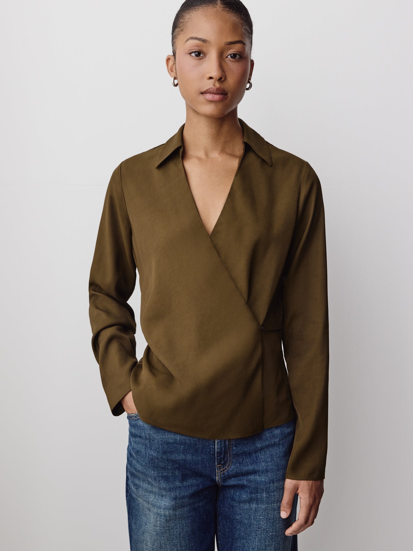 Woven Long Sleeve Blouse 100% Viscose