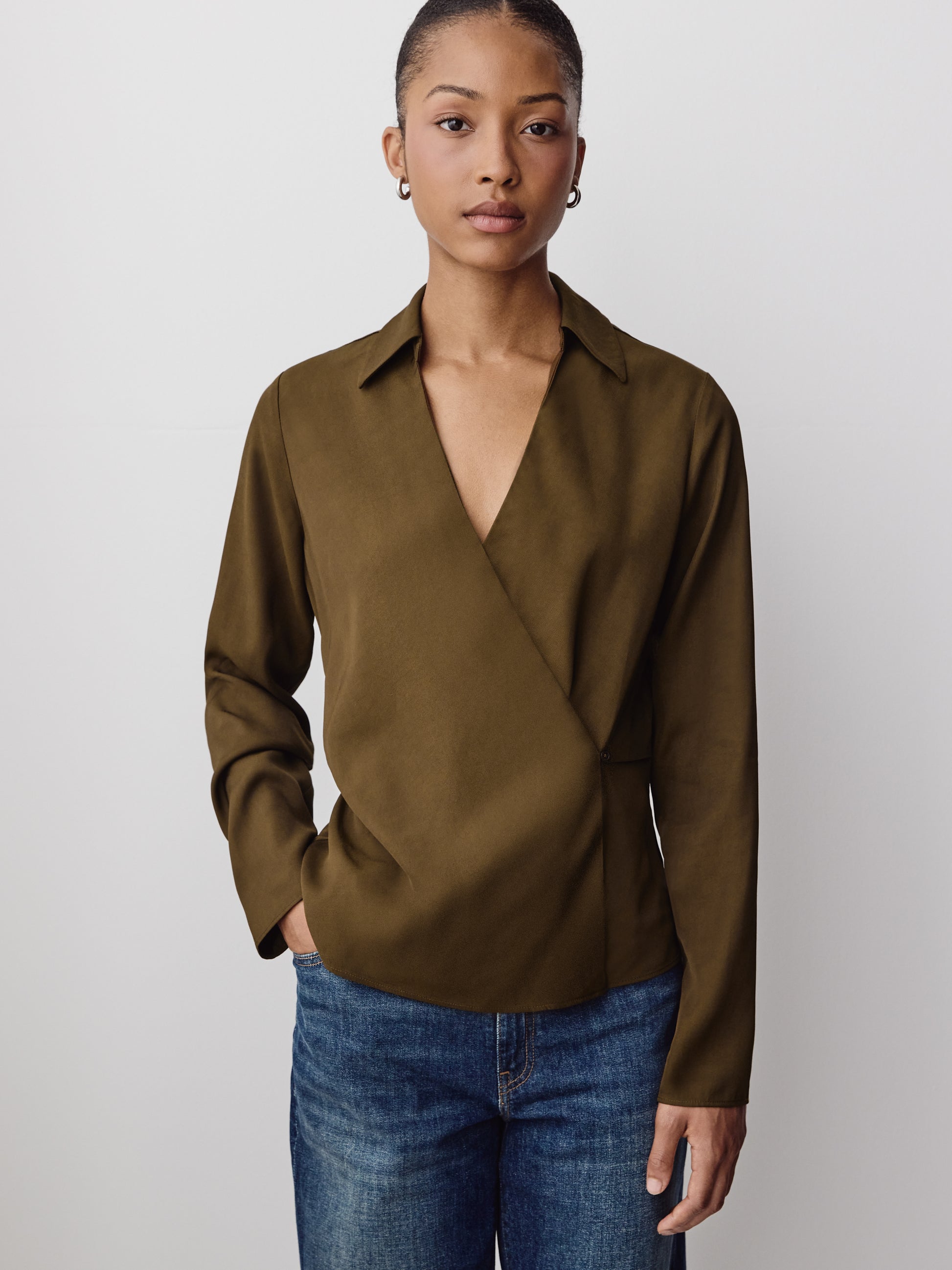 Woven Long Sleeve Blouse 100% Viscose