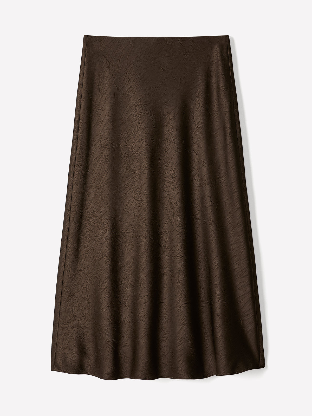 Satin Flare Midi Skirt