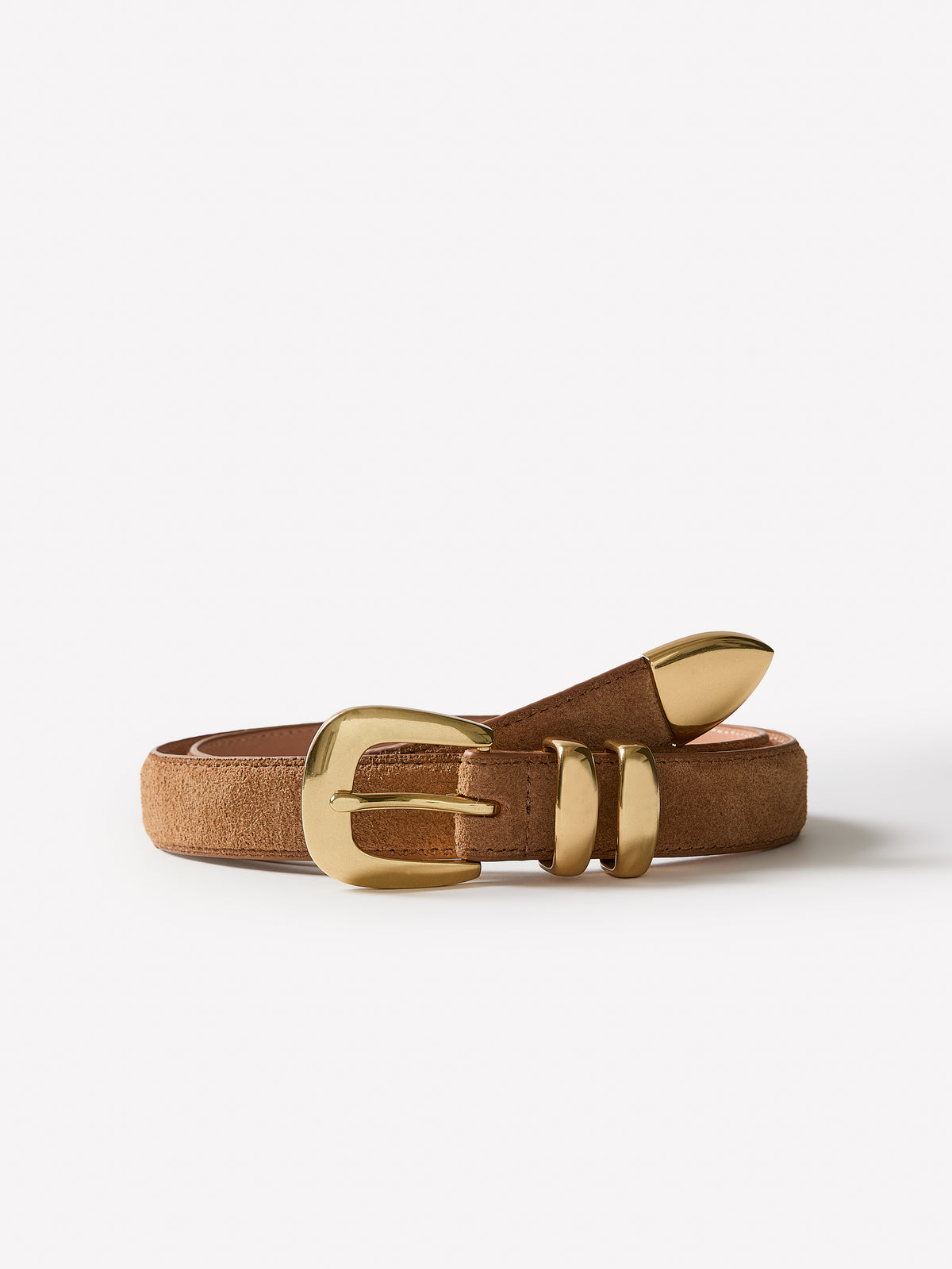 Leather Belt With Metal Loop