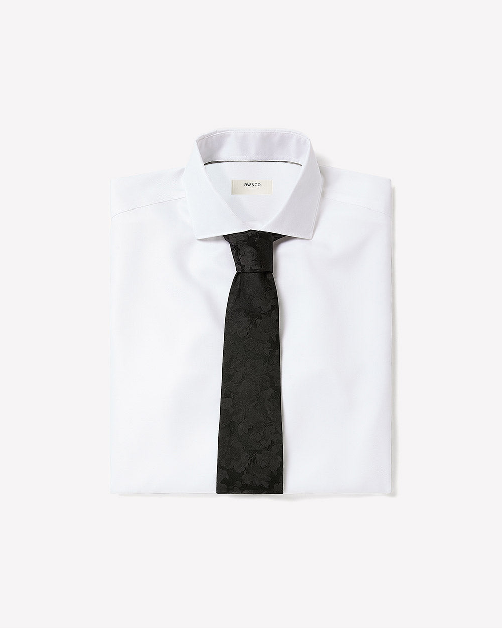 Slim Fit White Twill Dress Shirt