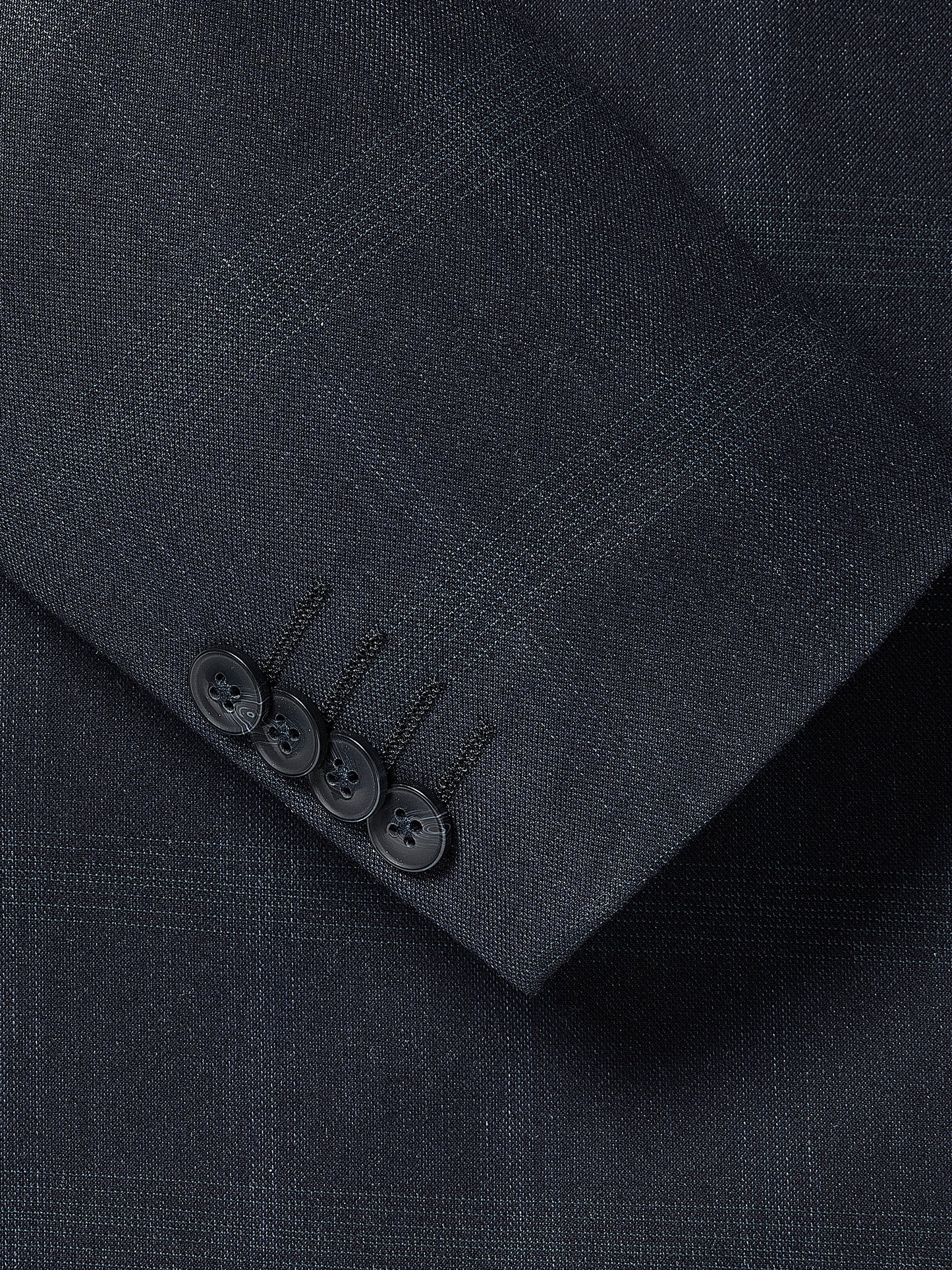 Tailored Fit Navy Checkered Suit Blazer