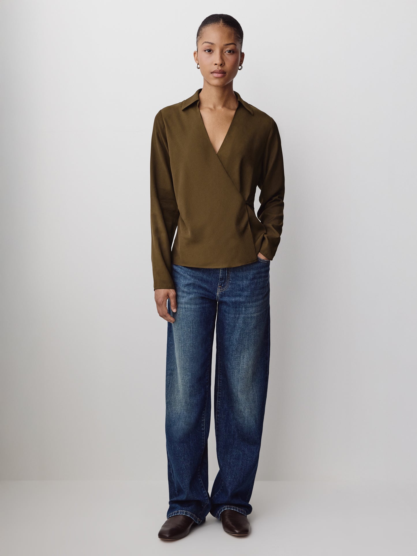 Woven Long Sleeve Blouse 100% Viscose