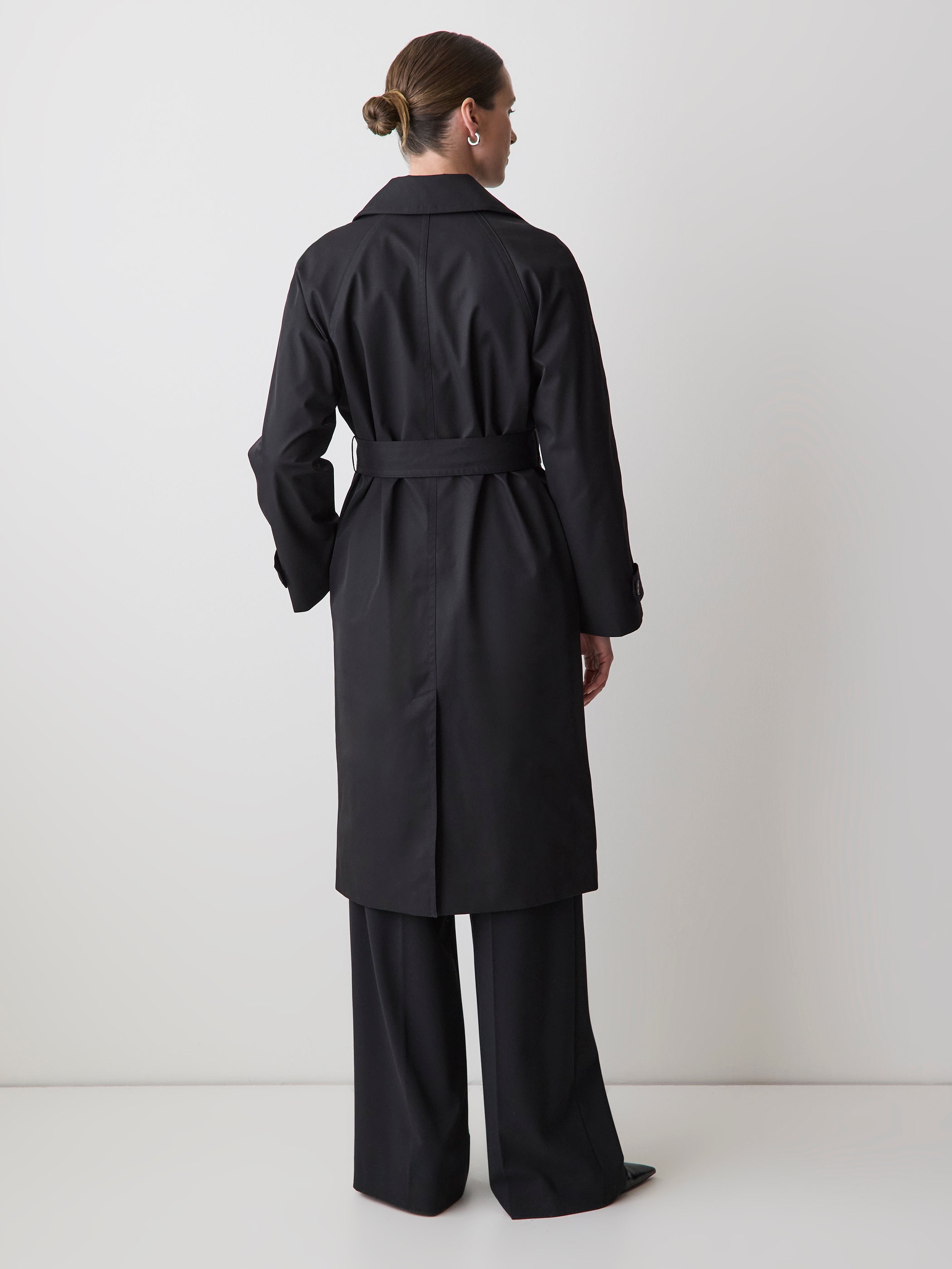 Manteau Trench en Sergé avec Ceinture Amovible