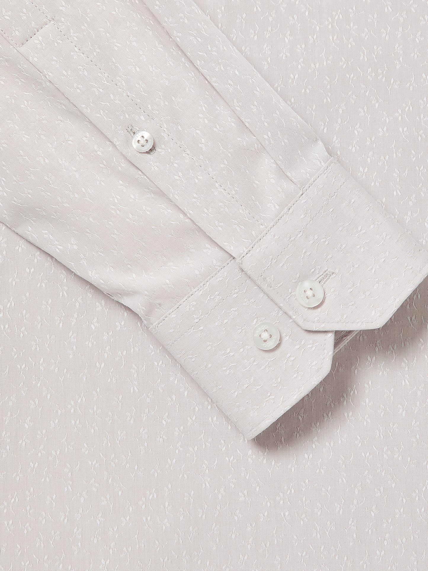 Slim-Fit Dress Shirt with Floral Pattern