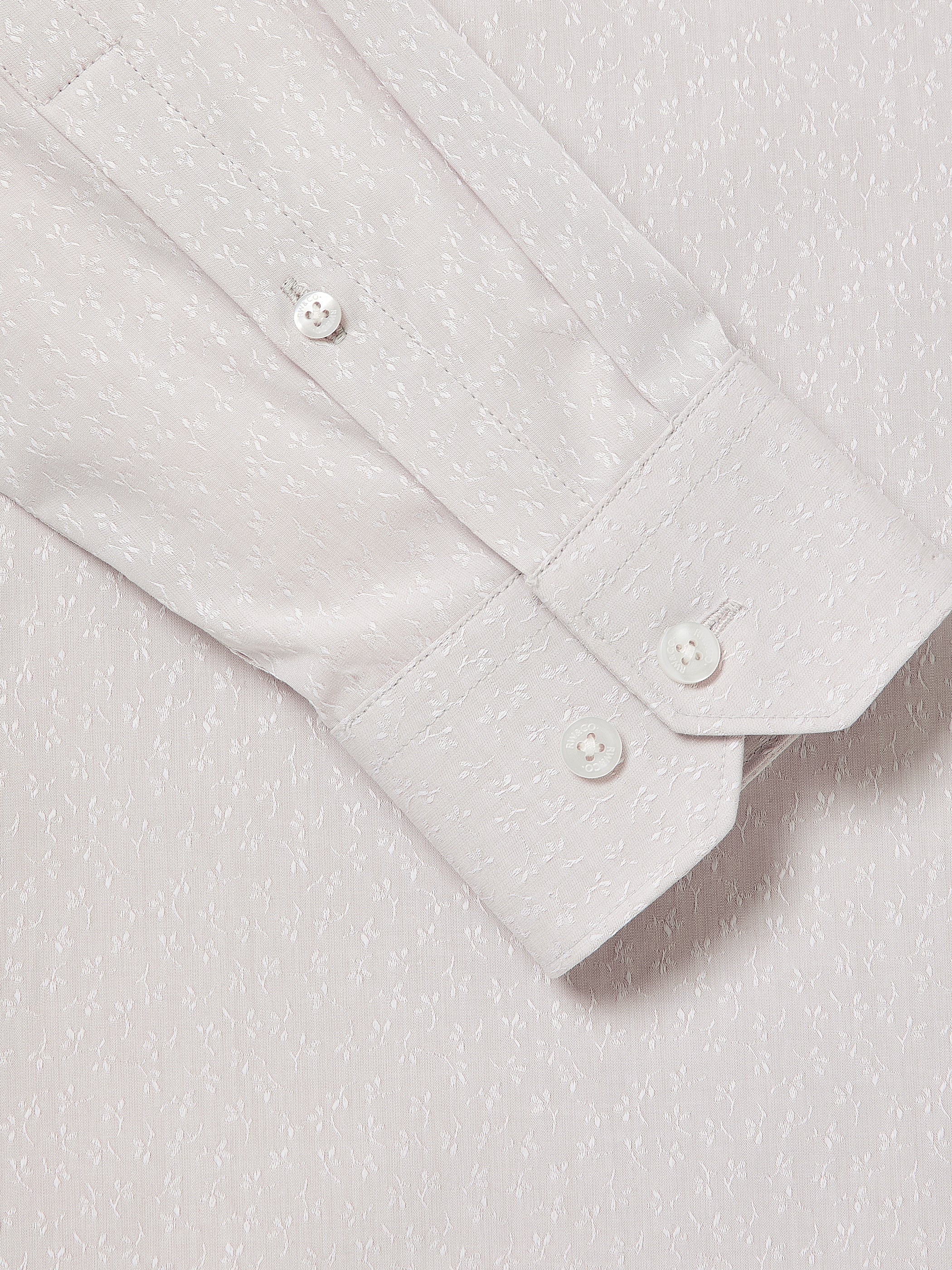 Slim-Fit Dress Shirt with Floral Pattern