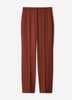 Woven High Rise Stretch Long Straight Pant