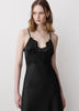 Woven Satin Lace Cami Dress