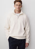 Long-Sleeve Half-Zip Mock-Neck Sweater