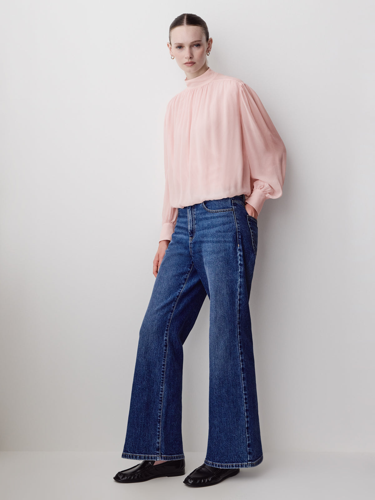 Woven Viscose Long Sleeve Blouse
