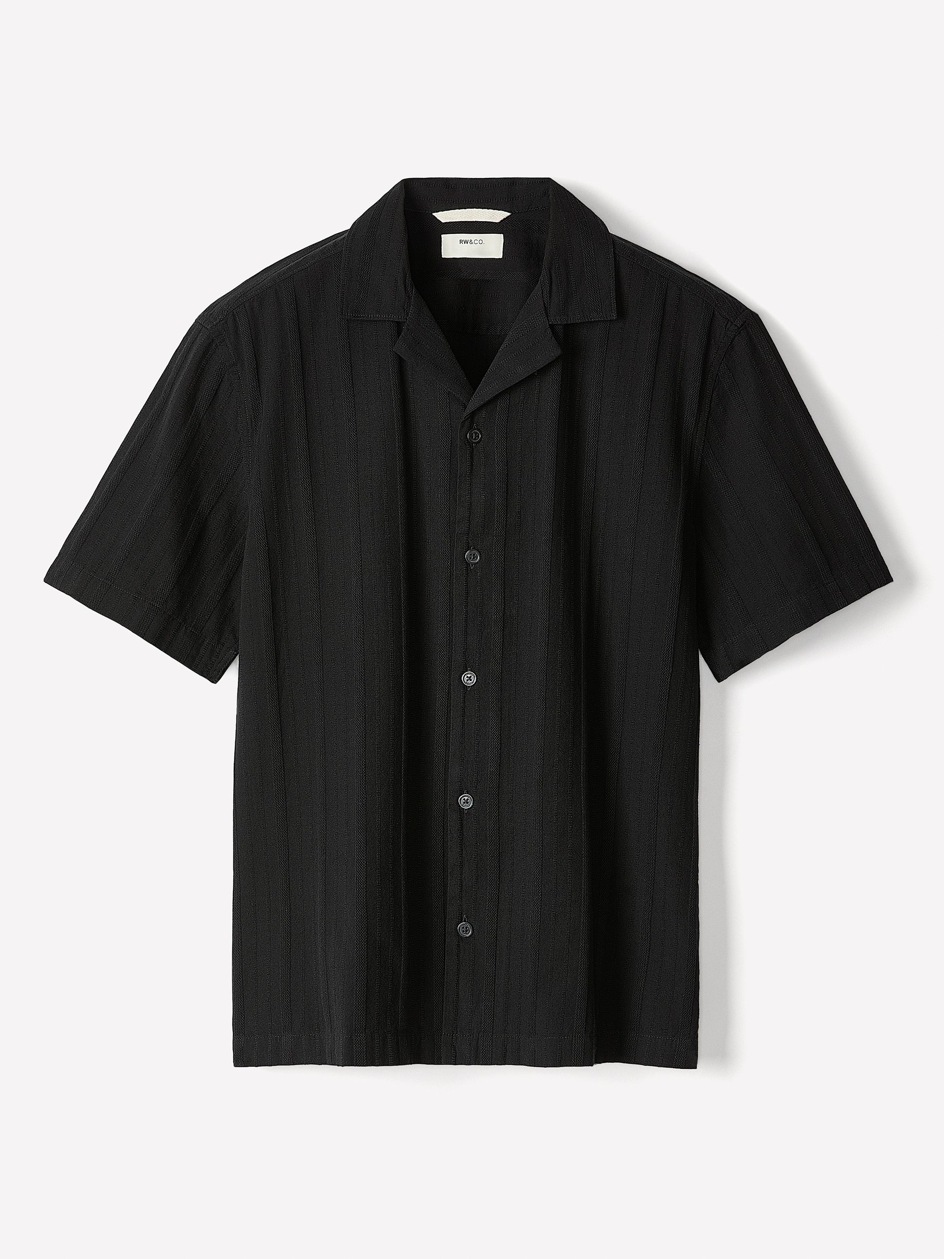 Short-Sleeve Shirt with Camp Collar