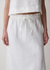 Linen Straight Midi Skirt