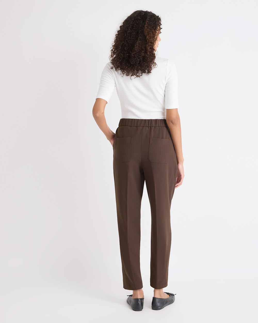Mid-Rise Tapered-Leg Flowy Jogger Pant