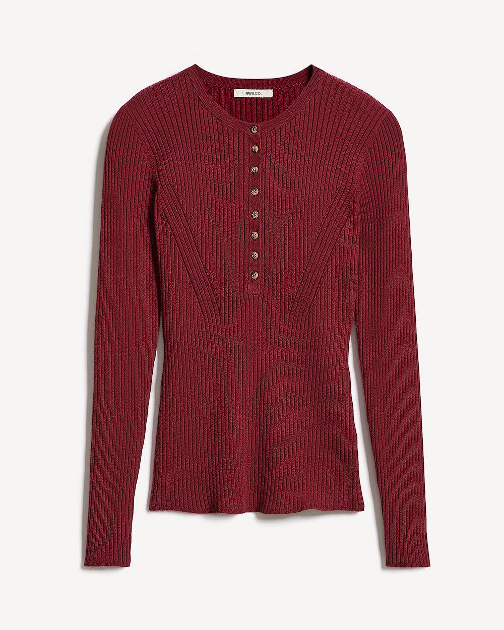 Pull Côtelé à Manches Longue